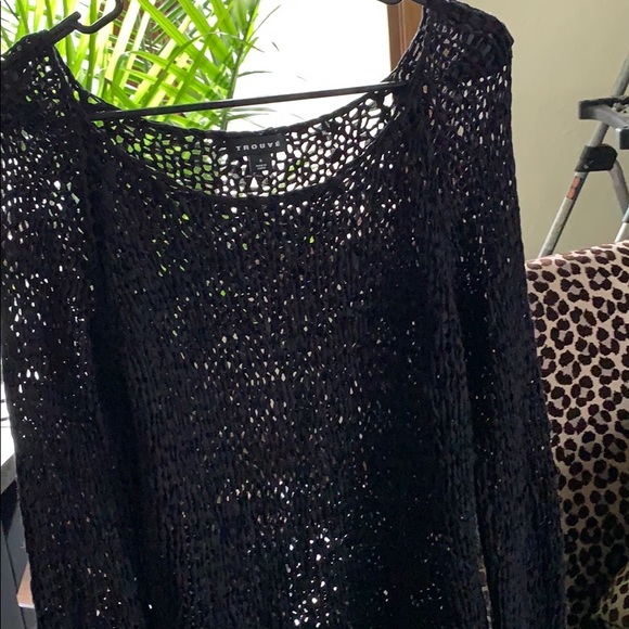 Trouve Open Knit Sweater - Picture 2 of 4